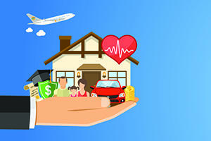 graphic concept of insurance coverage options